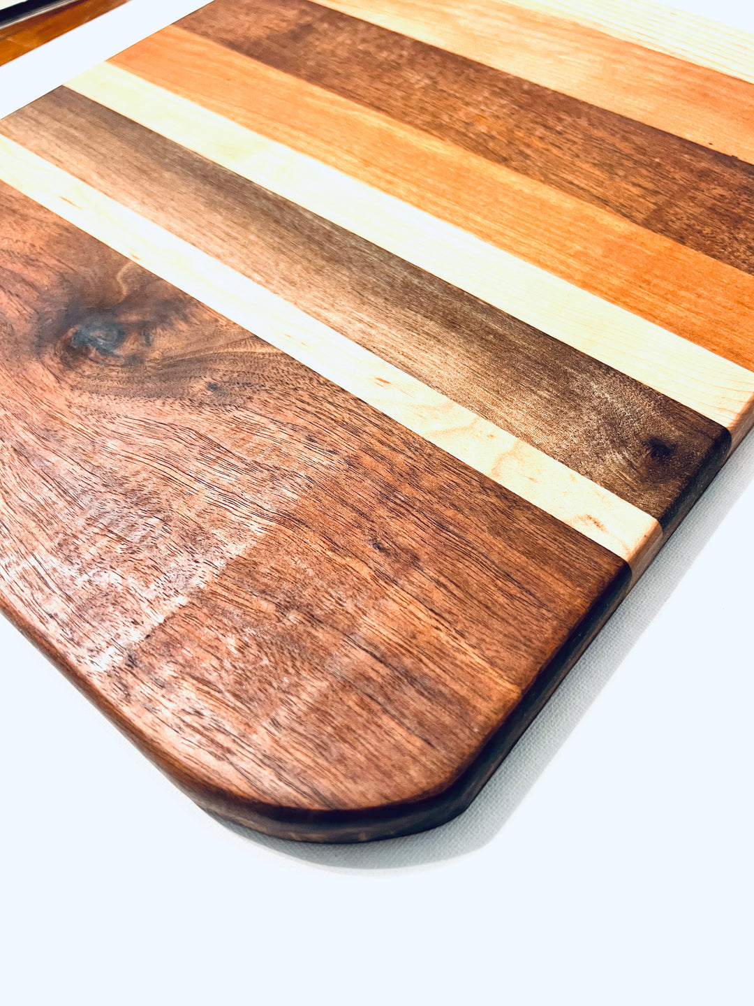 Stunning Face Grain Multi Hardwood Cutting Board