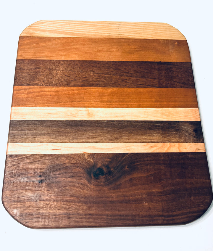 Stunning Face Grain Multi Hardwood Cutting Board