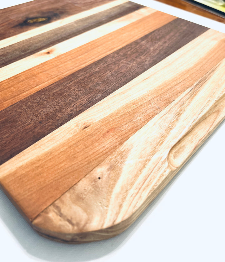 Stunning Face Grain Multi Hardwood Cutting Board