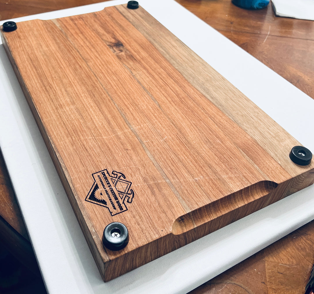 Rustic Meduim Edge Grain Pecan Cutting Board