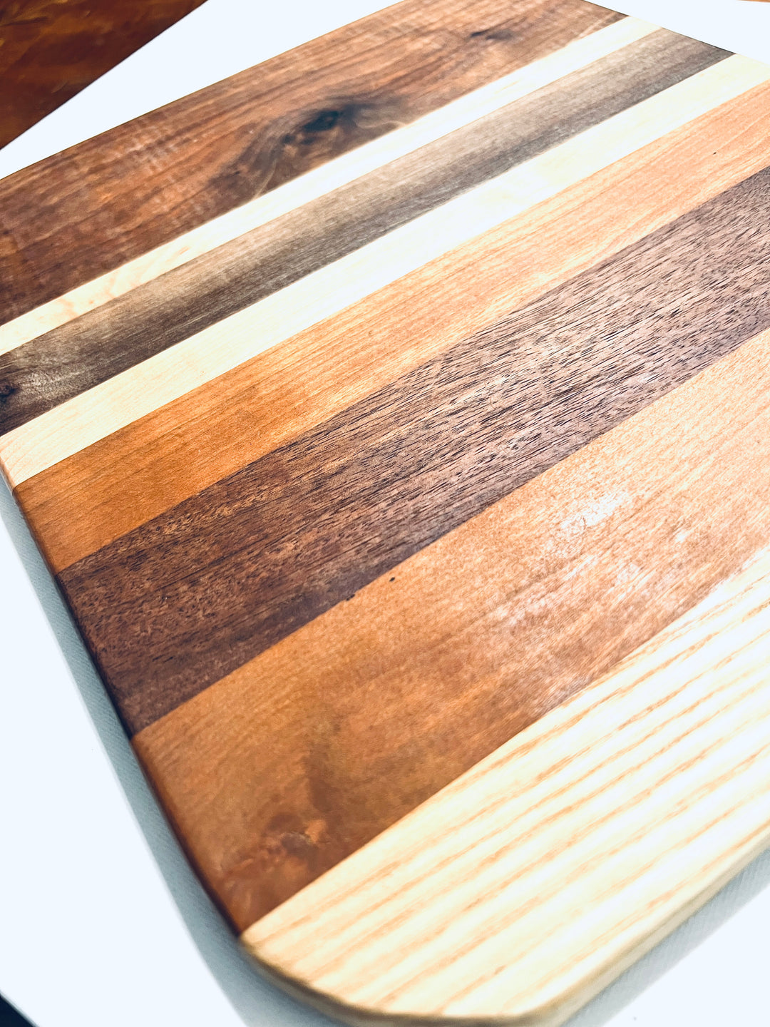 Stunning Face Grain Multi Hardwood Cutting Board