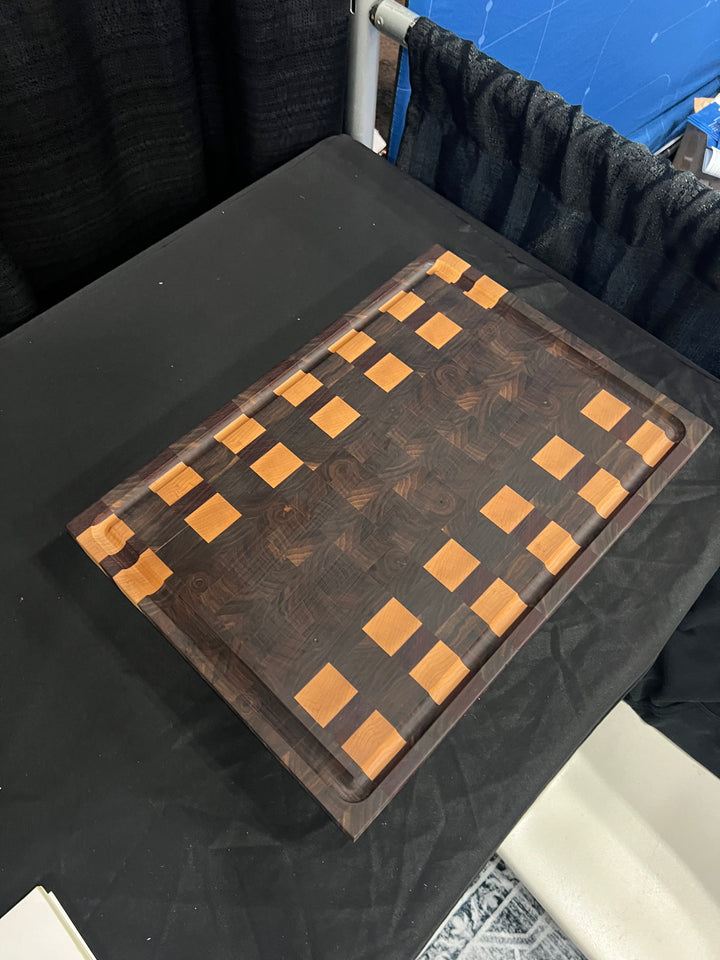 Cutting Board Walnut, Padauk, and Maple End Grain Large Cutting Board