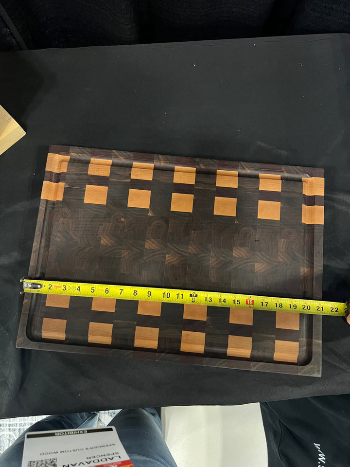 Cutting Board Walnut, Padauk, and Maple End Grain Large Cutting Board