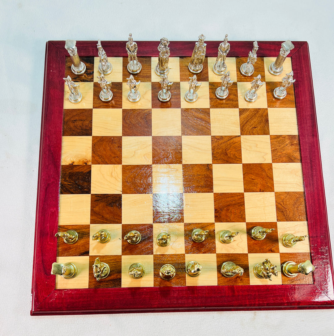 Chess Set Handmade Mary Stuart Queen of Scots themed Chess Set Exotic Woods w/ Chessmen Included