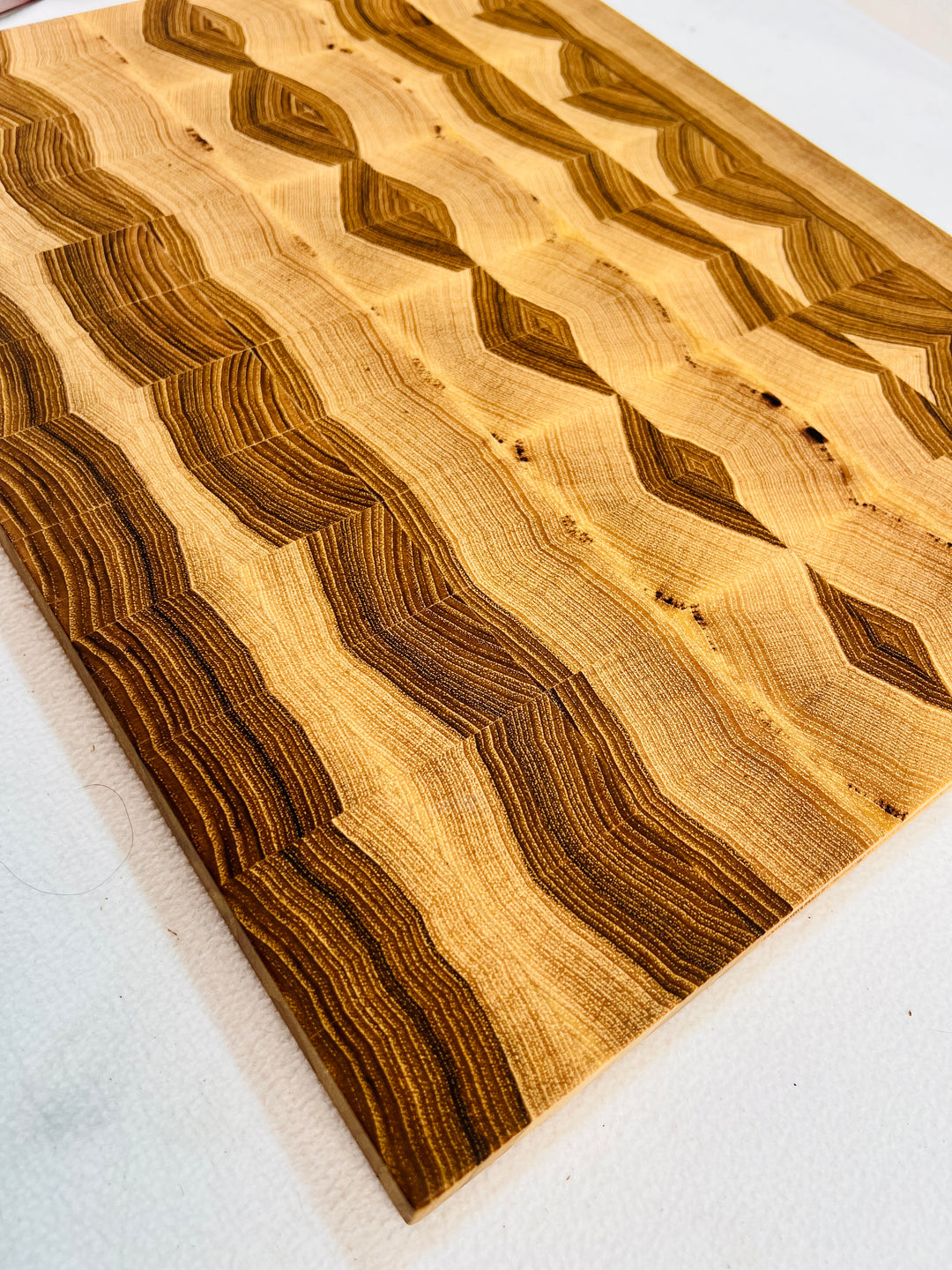 Unique End Grain Hickory Cutting Board butches block