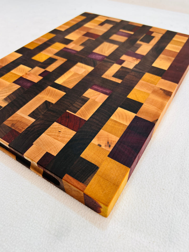 Beautiful End Grain Cutting Board Various hardwood Chopping Block