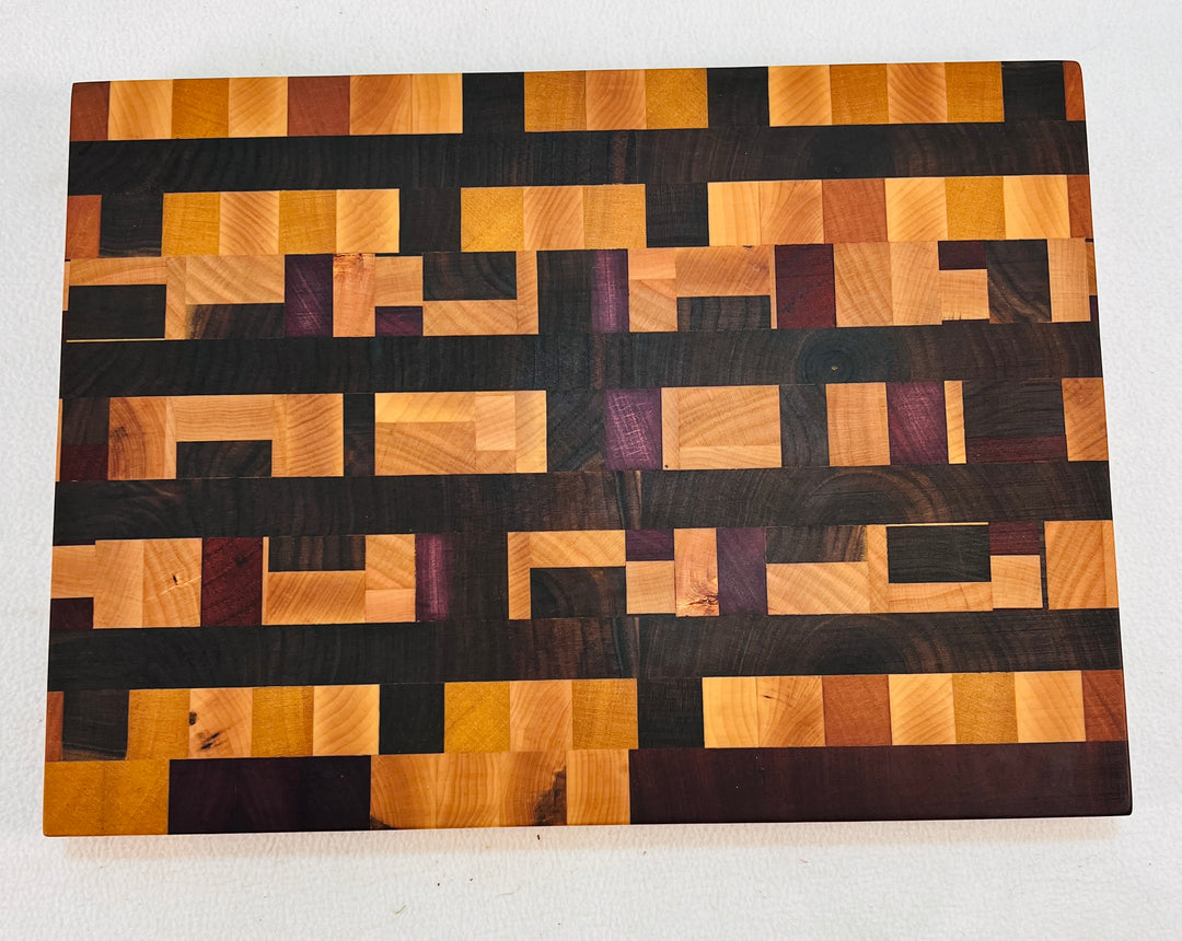 Beautiful End Grain Cutting Board Various hardwood Chopping Block