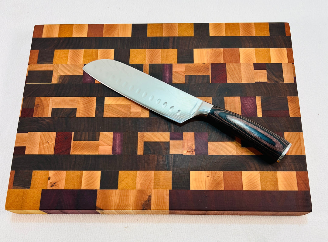 Beautiful End Grain Cutting Board Various hardwood Chopping Block