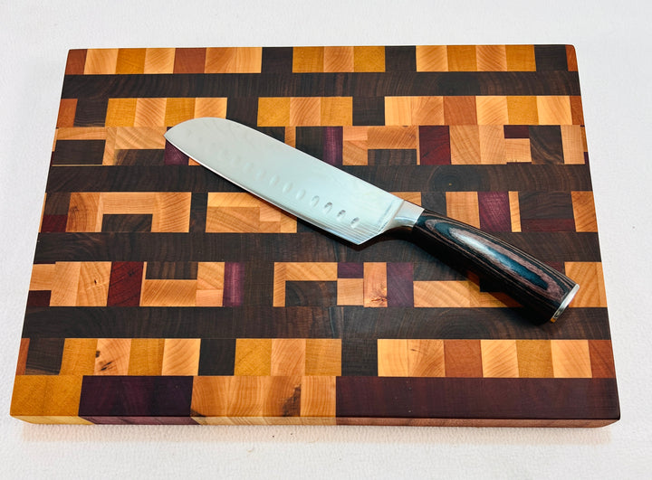 Beautiful End Grain Cutting Board Various hardwood Chopping Block