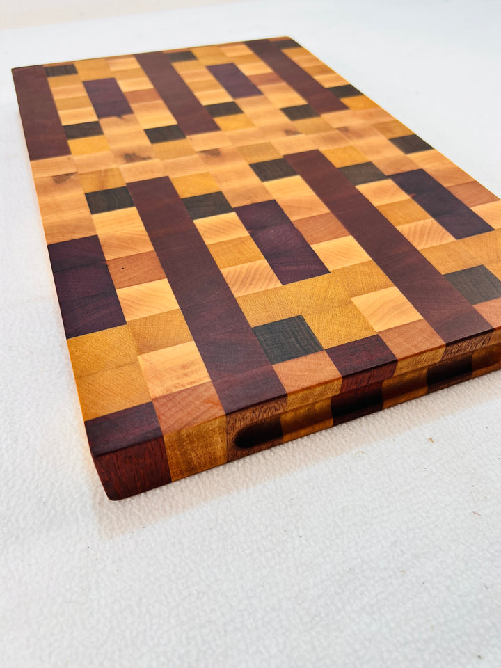 Beautiful End Grain Cutting Board Various hardwood Chopping Block