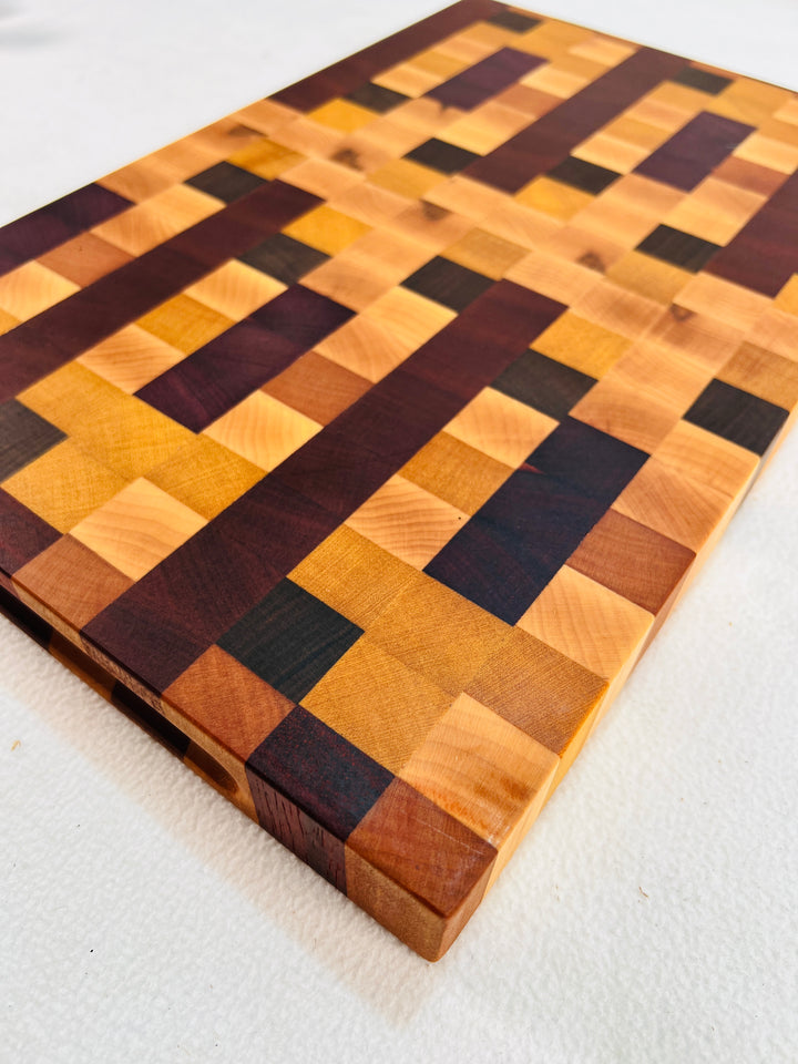 Beautiful End Grain Cutting Board Various hardwood Chopping Block