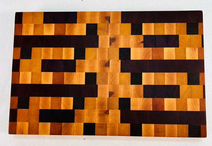 Beautiful End Grain Cutting Board Various hardwood Chopping Block