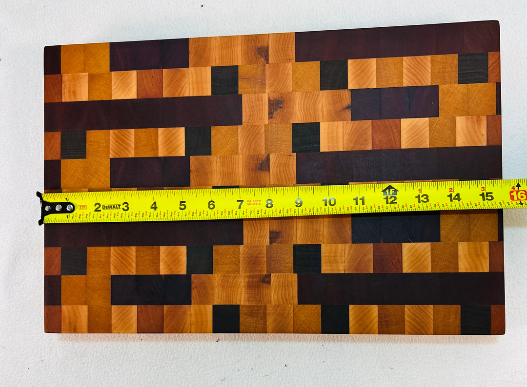 Beautiful End Grain Cutting Board Various hardwood Chopping Block