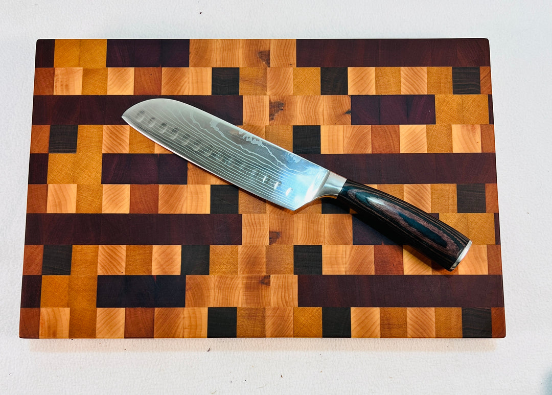 Beautiful End Grain Cutting Board Various hardwood Chopping Block