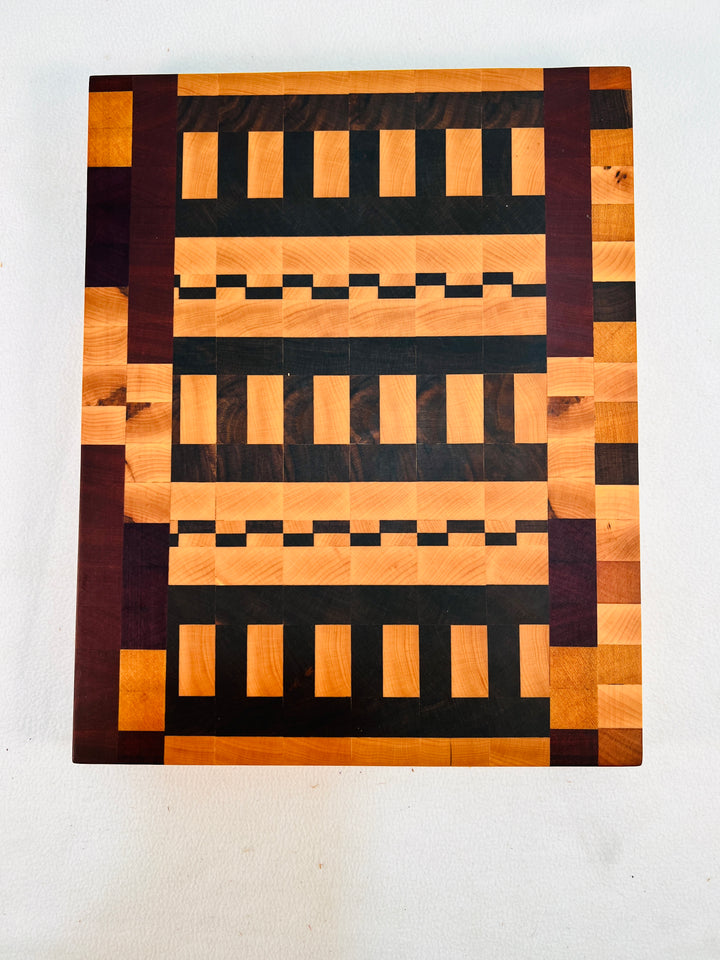 Beautiful End Grain Cutting Board Various hardwood Chopping Block