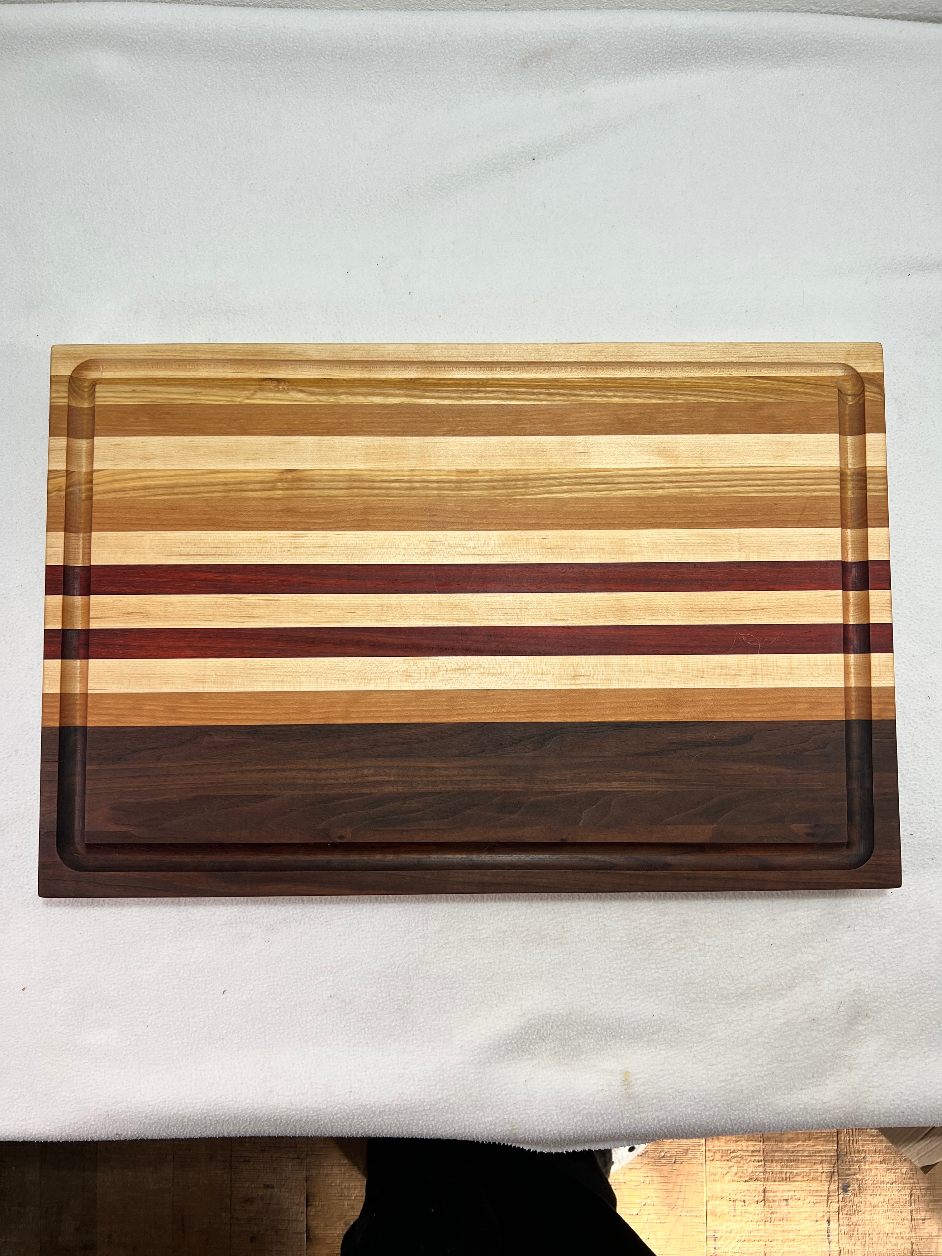 Cutting Board Stripe Multi Exotic Wood with Juice Groove Butcher Block –  Spencers Custom Wood LLC