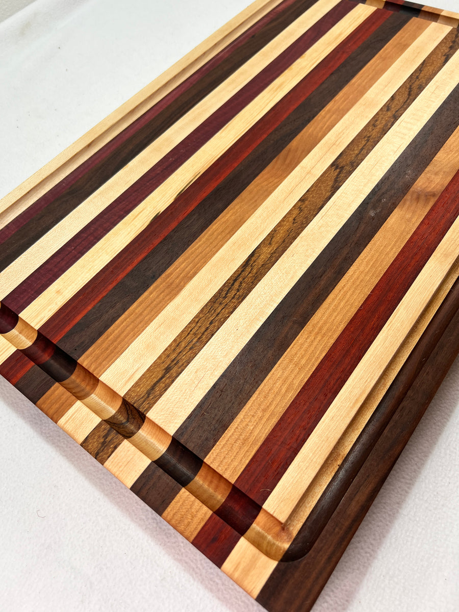 Striped Wood Cutting Board - Made in the USA - , LLC